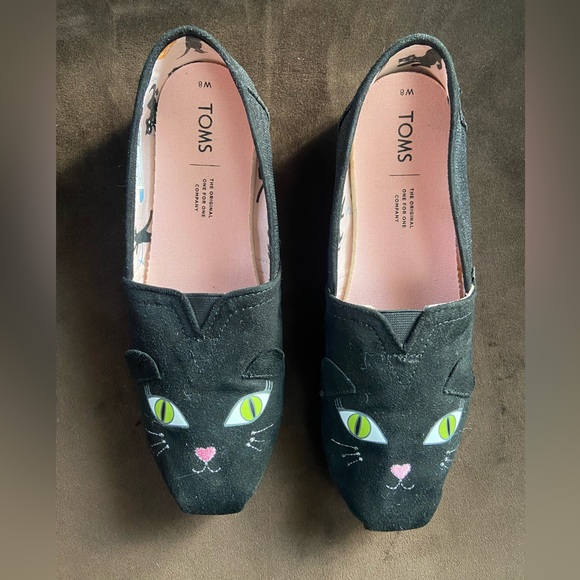 Toms Shoes Toms Black Cat Classic Black Cat Glow In The Dark Kitty
